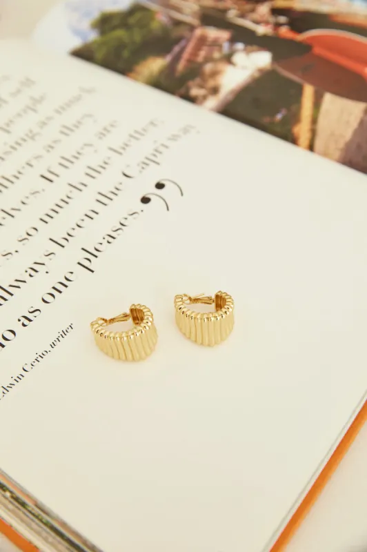 18k Gold Plated Mermaid Waters Earrings Gold sold by Fortunate One