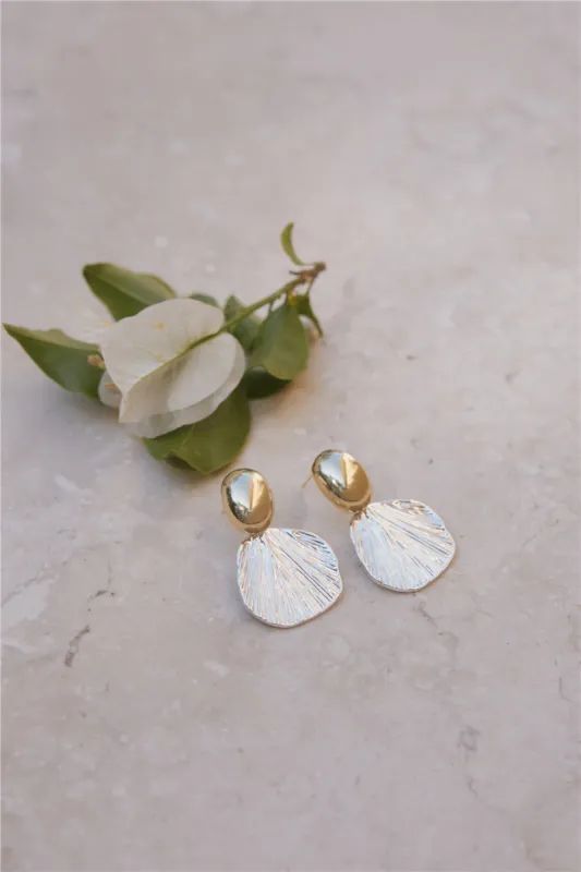18K Goldplated Sea Shadow Earrings Gold sold by Fortunate One
