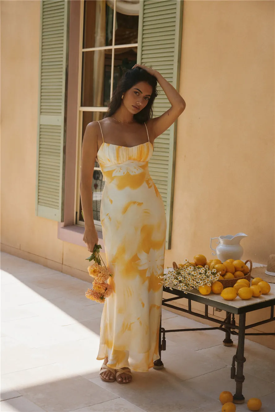 Golden Hour Maxi Dress Yellow sold by Fortunate One product image thumbnail 3