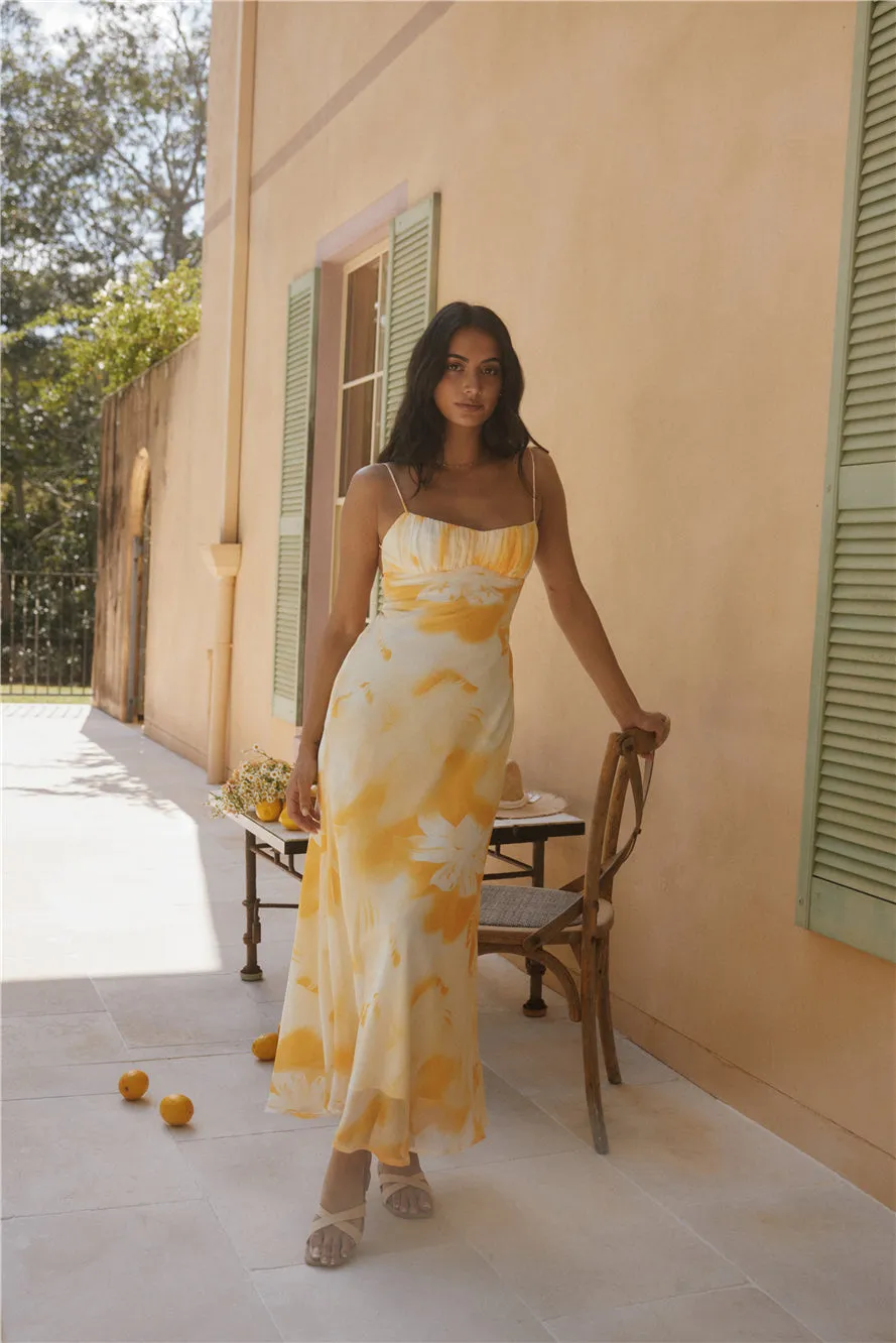 Golden Hour Maxi Dress Yellow sold by Fortunate One