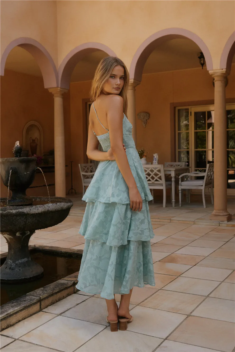 Ocean Nights One-Shoulder Maxi Dress Sage sold by Fortunate One product image thumbnail 5