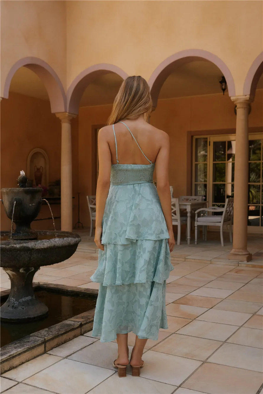 Ocean Nights One-Shoulder Maxi Dress Sage sold by Fortunate One product image thumbnail 2