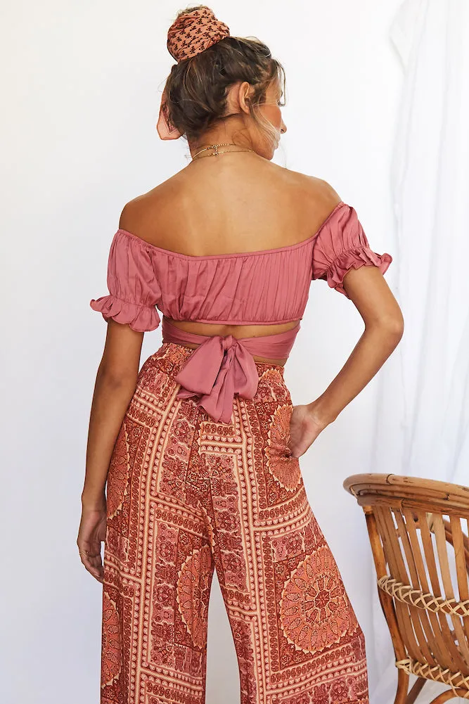 Eyes Like The Earth Crop Top Rose sold by Fortunate One product image thumbnail 5