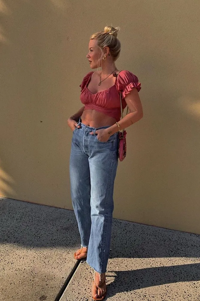 Eyes Like The Earth Crop Top Rose sold by Fortunate One product image thumbnail 2