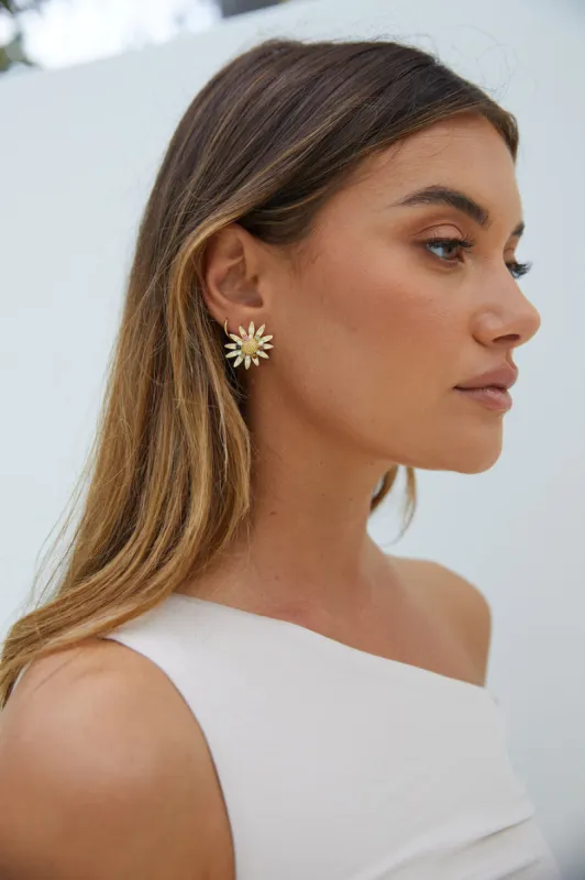 18K Gold Plated Sun lit Garden Earrings Gold sold by Fortunate One