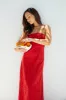 Riviera Rouge Strapless Maxi Dress Red sold by Fortunate One