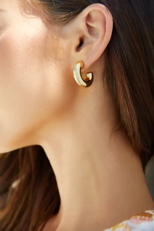 18K Gold Plated On Trend Earrings Gold sold by Fortunate One