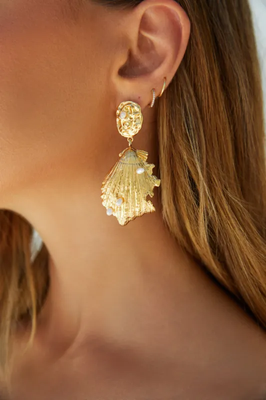 18K Gold Plated Pure Heart Earrings Gold sold by Fortunate One