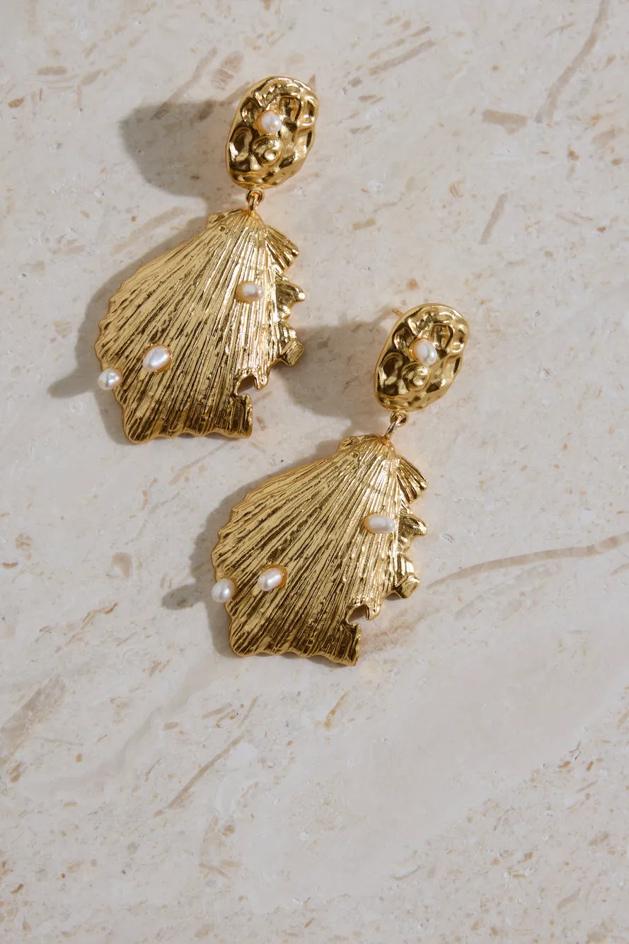 18K Gold Plated Pure Heart Earrings Gold sold by Fortunate One product image thumbnail 2