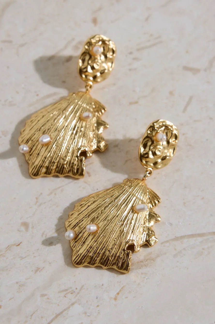 18K Gold Plated Pure Heart Earrings Gold sold by Fortunate One product image thumbnail 3