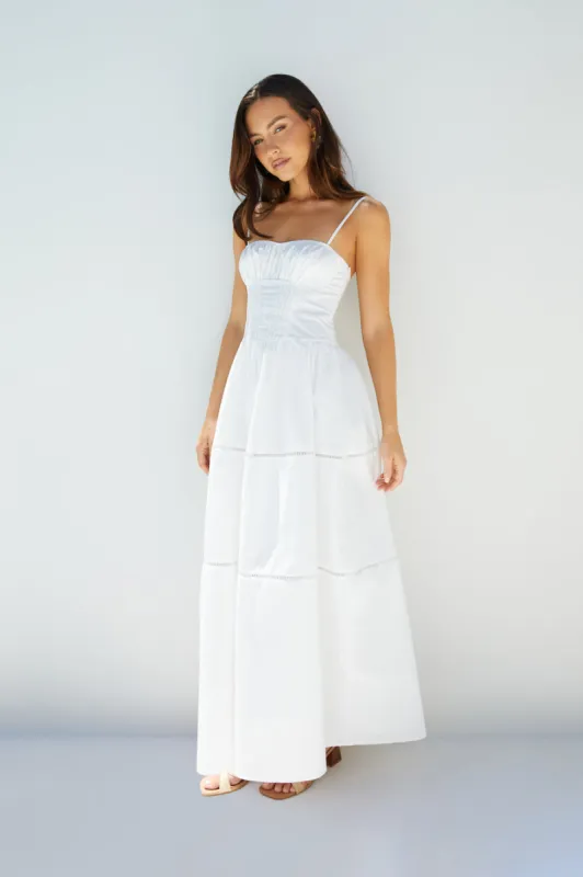 Mandy More Maxi Dress White sold by Fortunate One