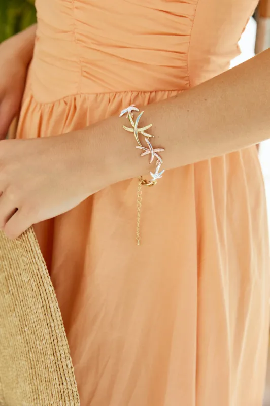 18K Gold plated Saltwater Bracelet Gold sold by Fortunate One