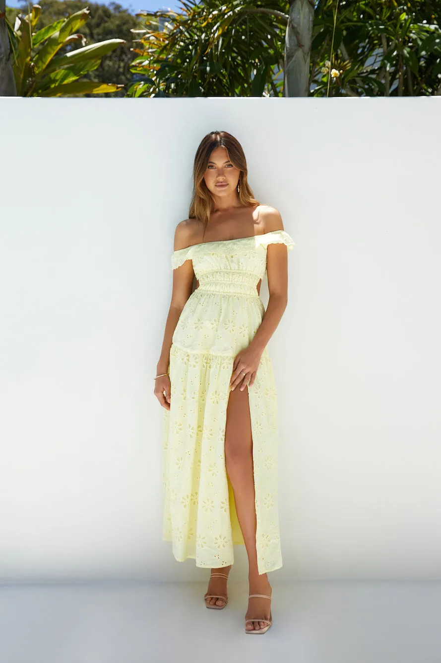 Lemon Blossom Maxi Dress Yellow sold by Fortunate One product image thumbnail 3