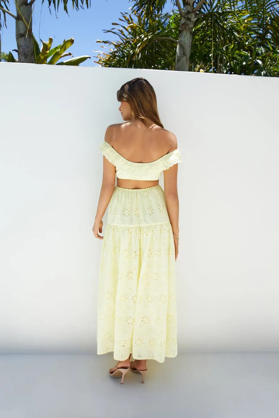 Lemon Blossom Maxi Dress Yellow sold by Fortunate One product image thumbnail 2