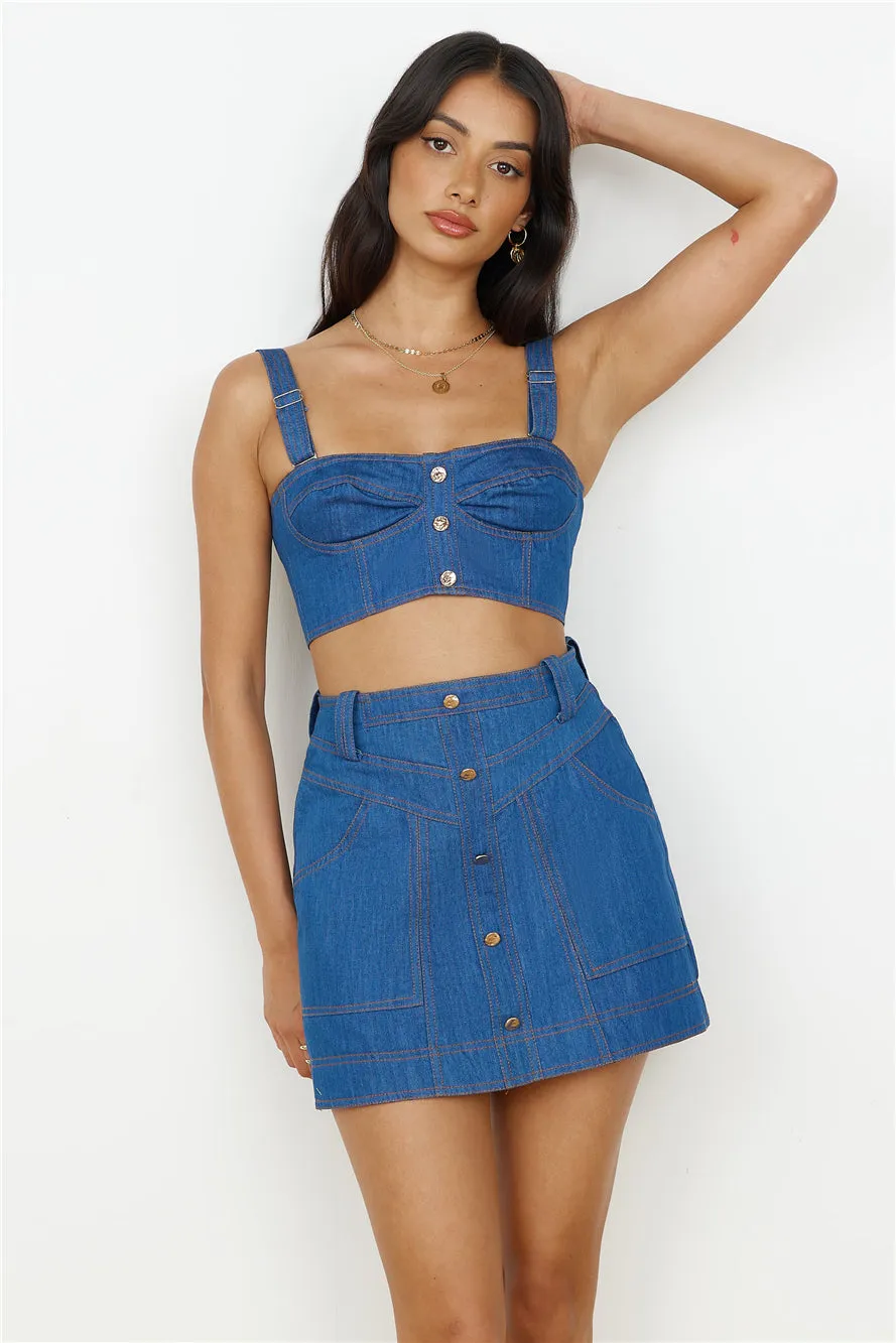 Lifes A Party Set Denim sold by Fortunate One product image thumbnail 3