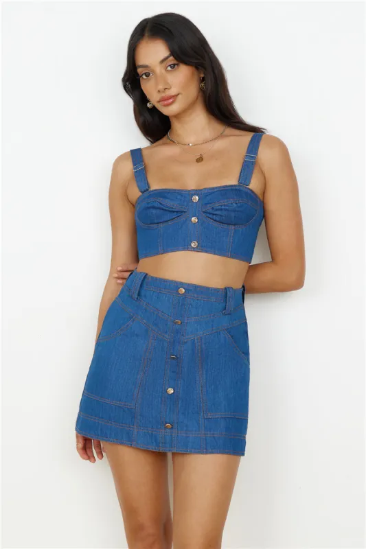 Lifes A Party Set Denim sold by Fortunate One