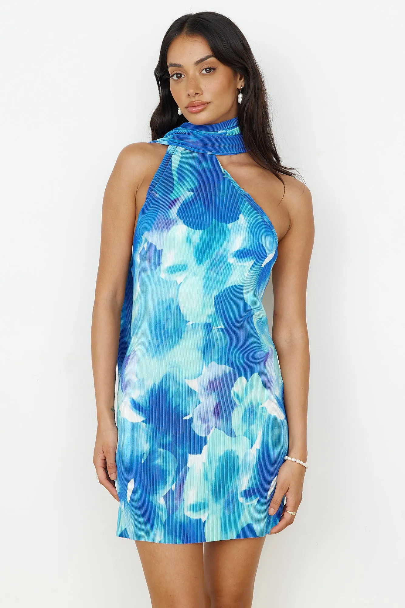 Your Aura Mini Dress Blue sold by Fortunate One
