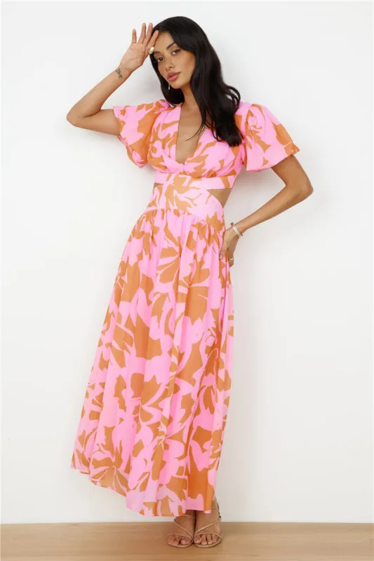 Sweet Darling Maxi Dress Pink sold by Fortunate One