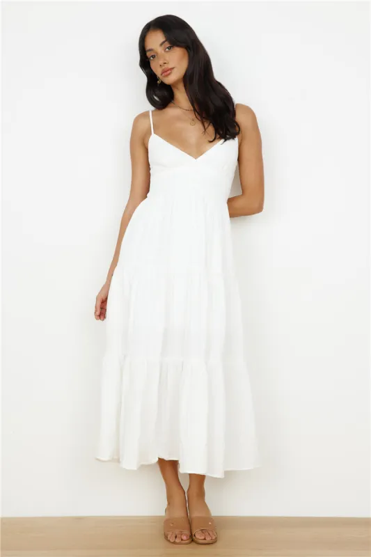 Share The Love Maxi Dress White sold by Fortunate One