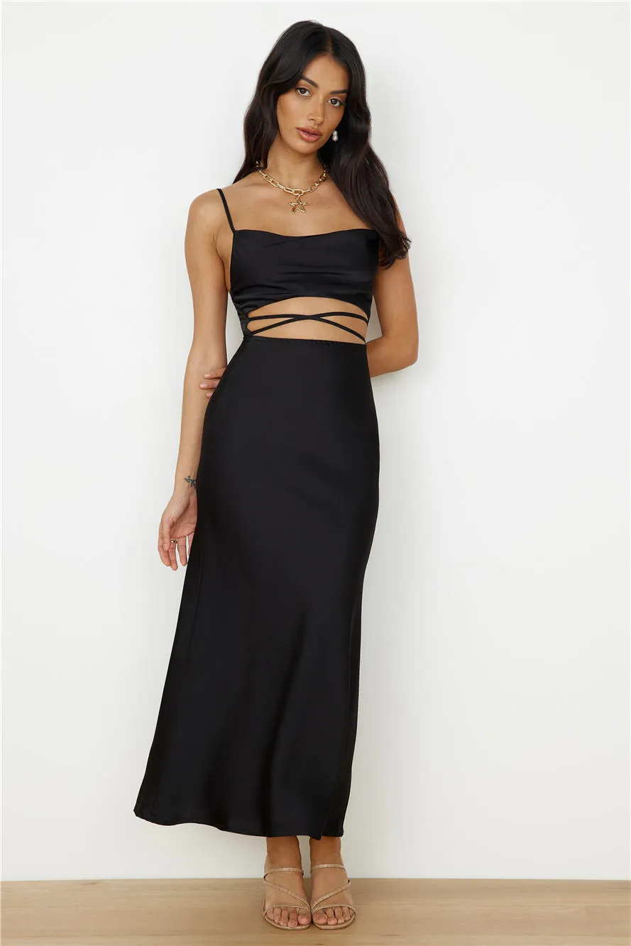 Carmela Maxi Dress Black sold by Fortunate One