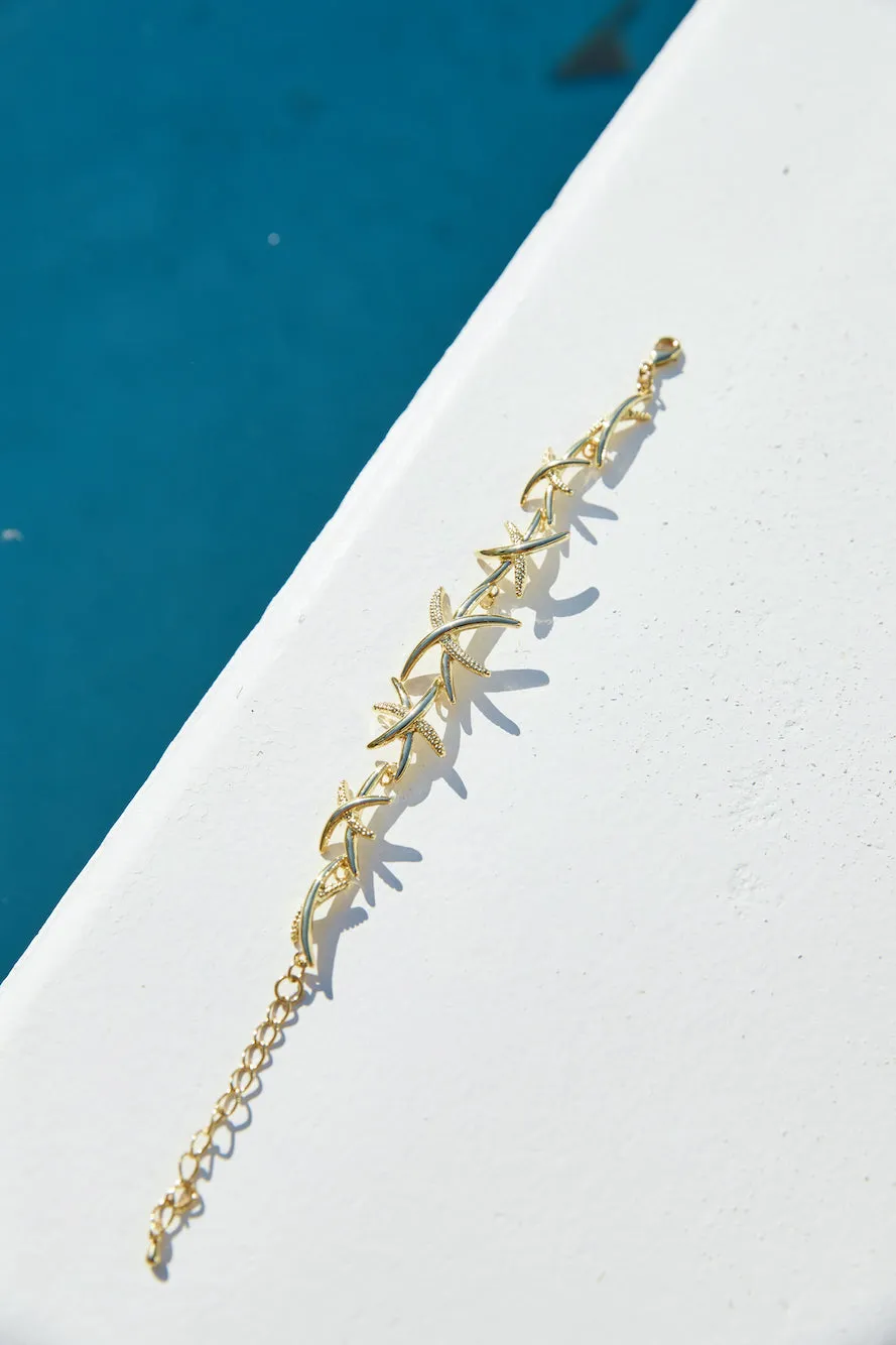18kgoldplatedsaltwaterbracelet-gold-FO sold by Fortunate One product image thumbnail 2