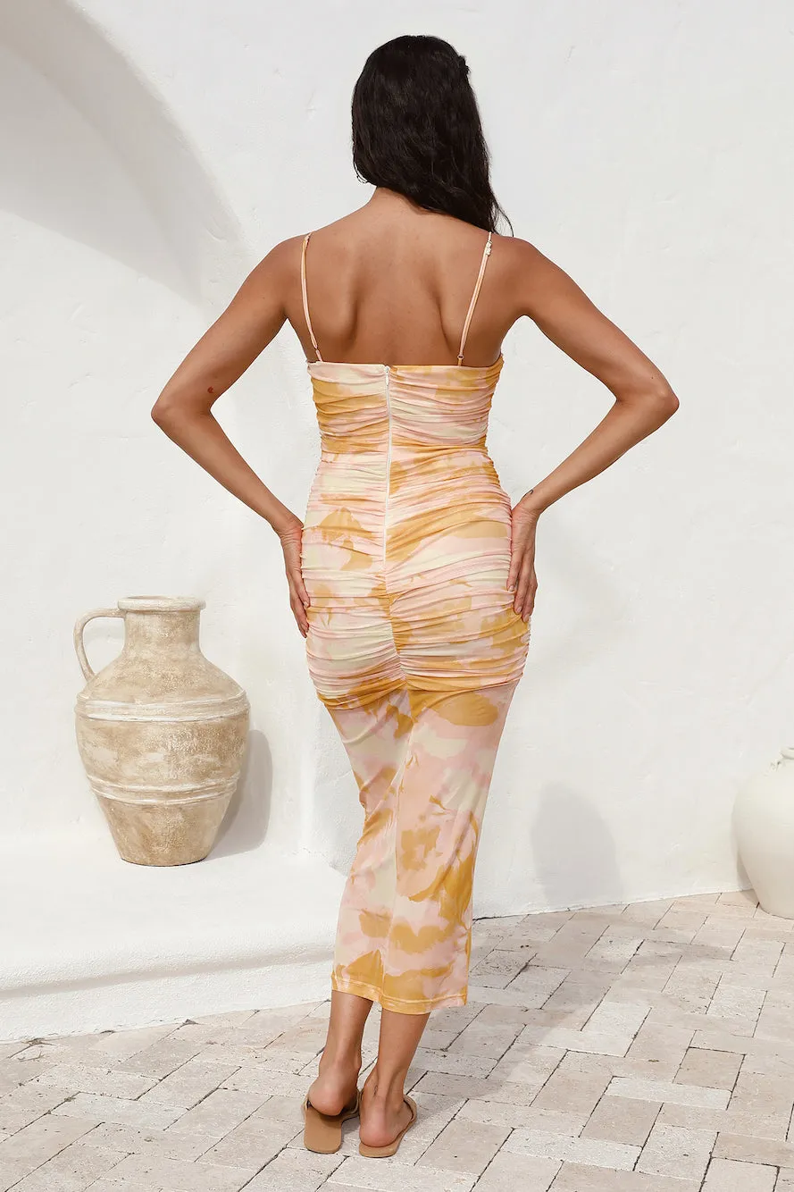 Starlight Chaser Midi Dress Yellow sold by Fortunate One product image thumbnail 5