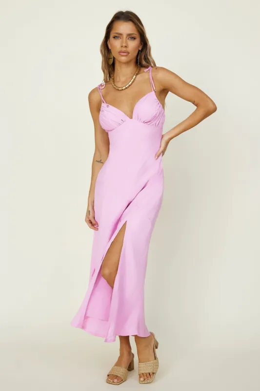 Beneath The Stars Midi Dress Purple sold by Fortunate One