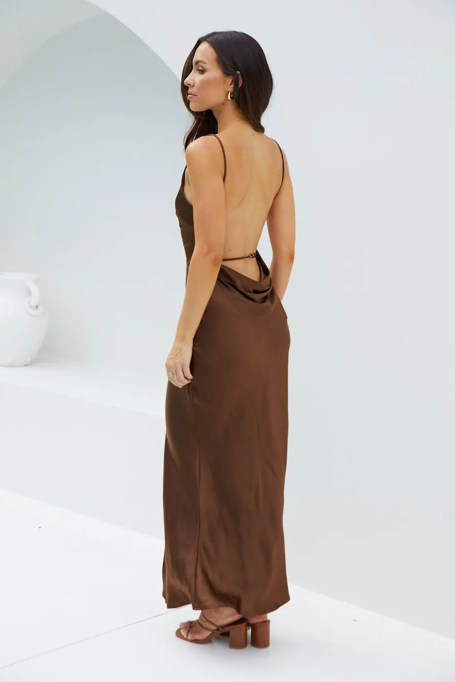 Amber Glow Maxi Dress Brown sold by Fortunate One product image thumbnail 2