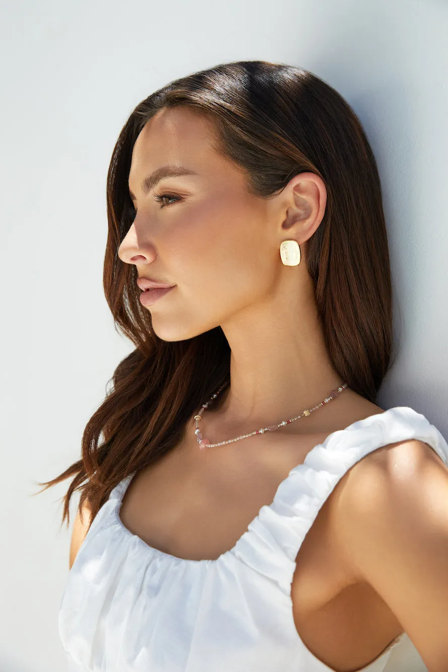 18K Gold Plated Focused Earrings Gold sold by Fortunate One product image thumbnail 4