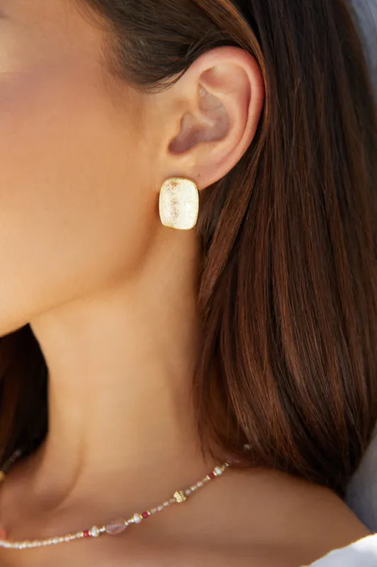 18K Gold Plated Focused Earrings Gold sold by Fortunate One
