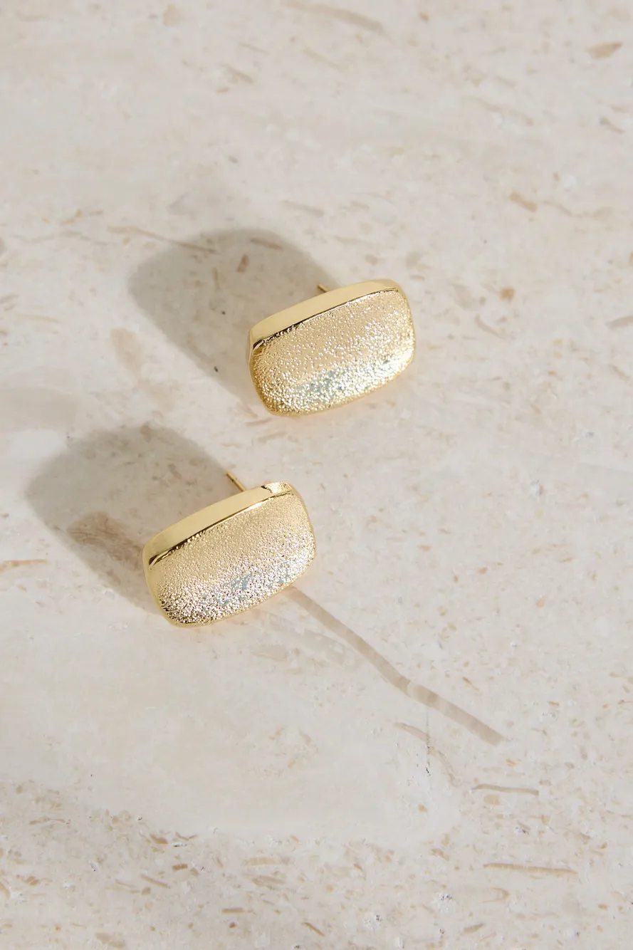 18K Gold Plated Focused Earrings Gold sold by Fortunate One product image thumbnail 5