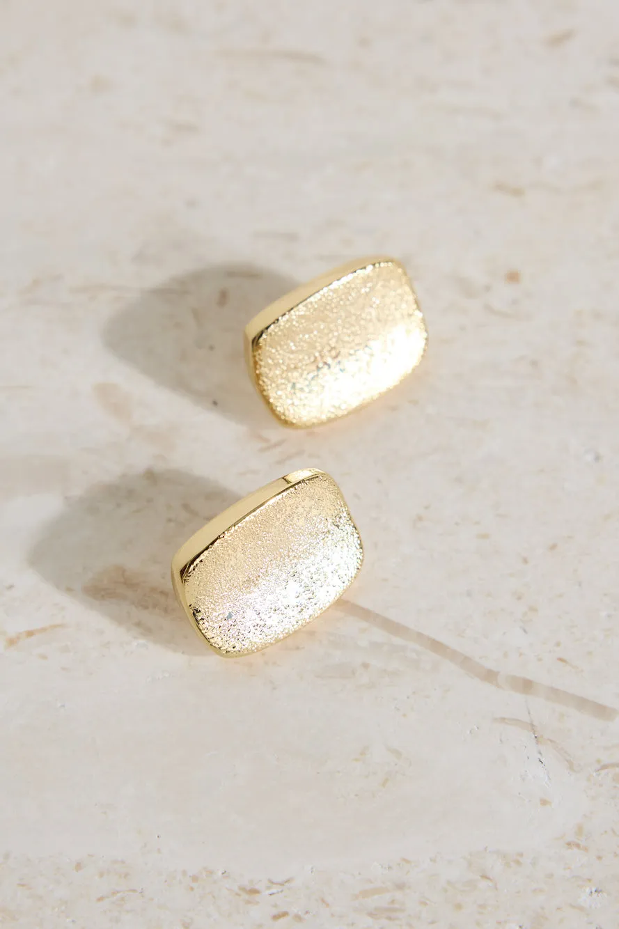 18K Gold Plated Focused Earrings Gold sold by Fortunate One product image thumbnail 2