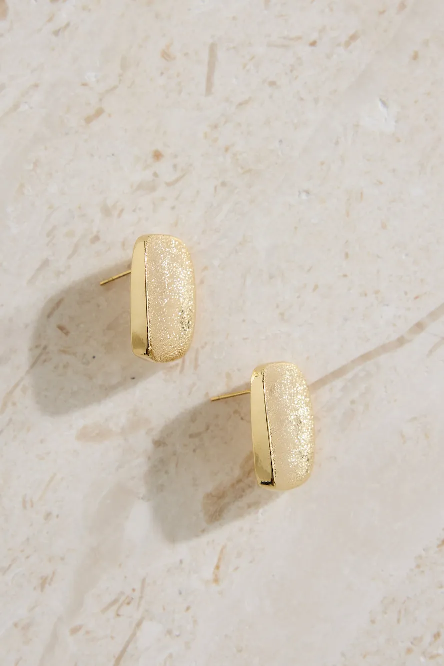 18K Gold Plated Focused Earrings Gold sold by Fortunate One product image thumbnail 3