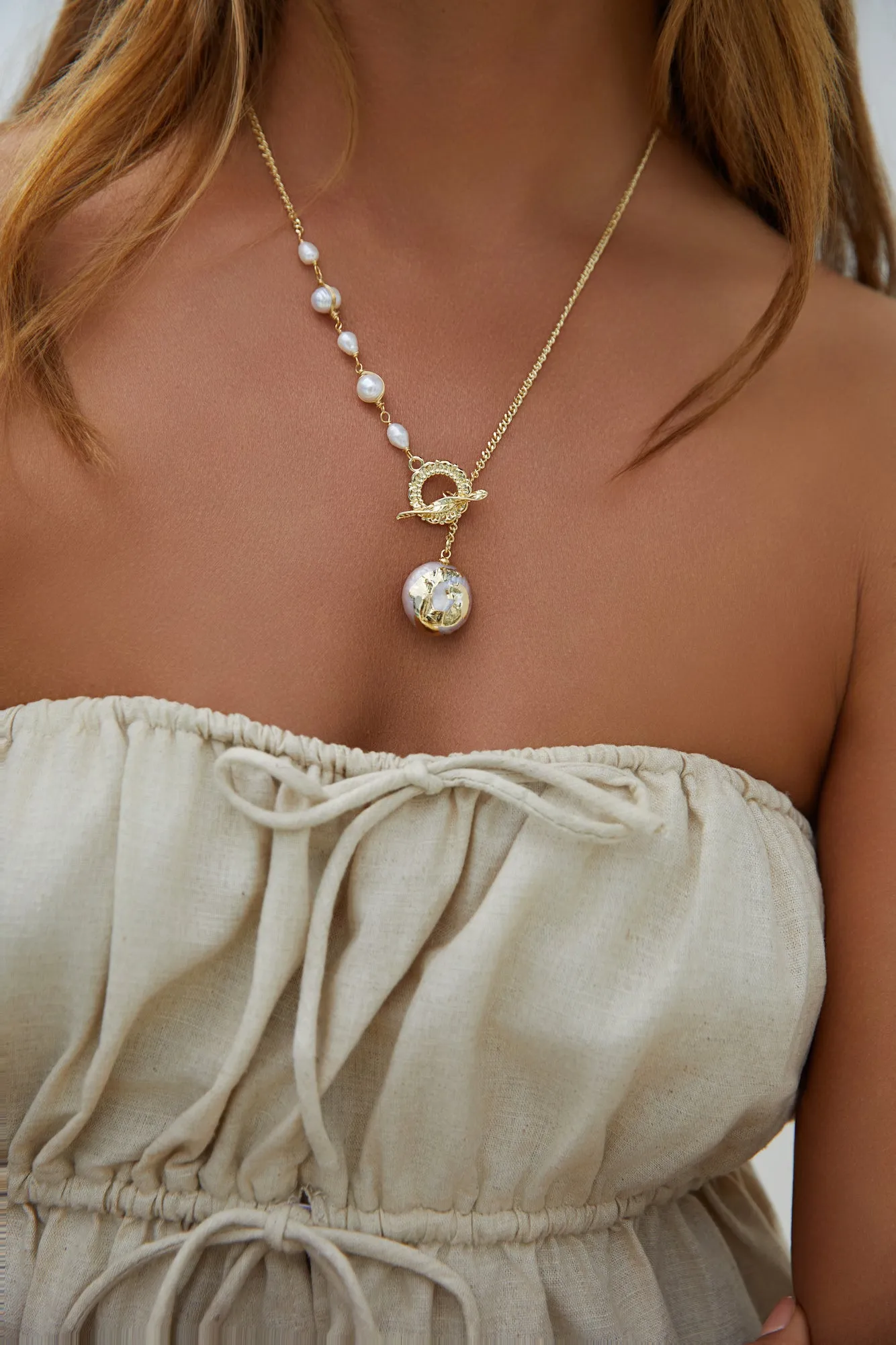 18K Gold Plated Most Divine Necklace Gold sold by Fortunate One product image thumbnail 2