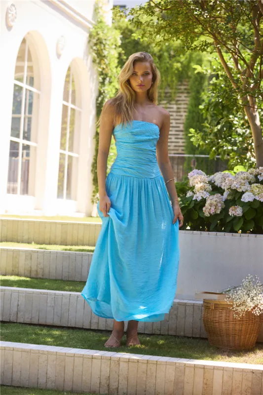 Pure Clarity Maxi Dress Blue sold by Fortunate One