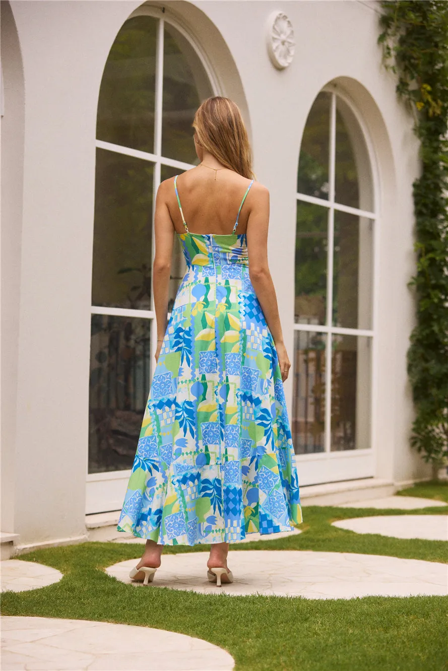 Coastal Paradise Midi Dress Print sold by Fortunate One product image thumbnail 2