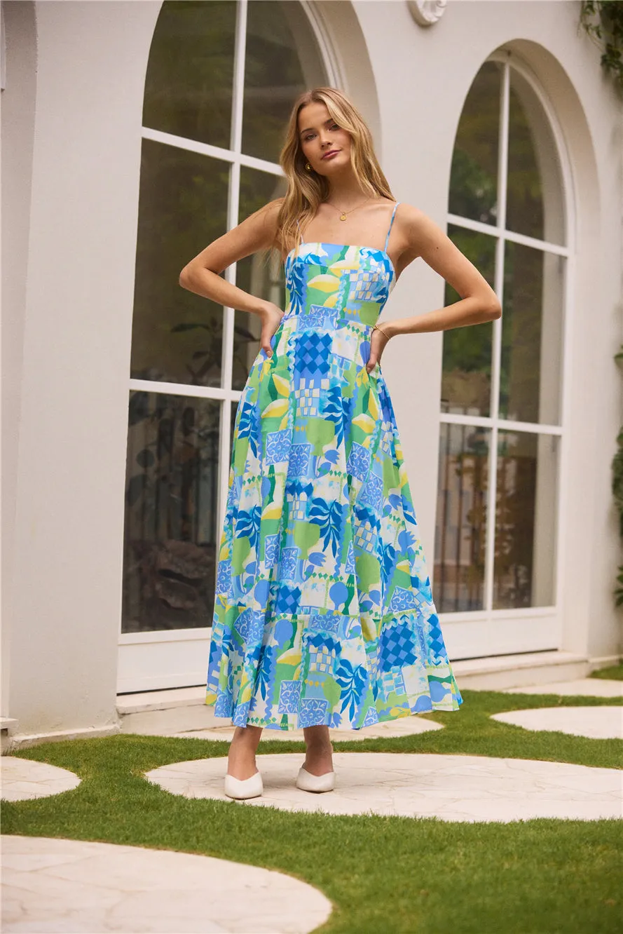 Coastal Paradise Midi Dress Print sold by Fortunate One product image thumbnail 3