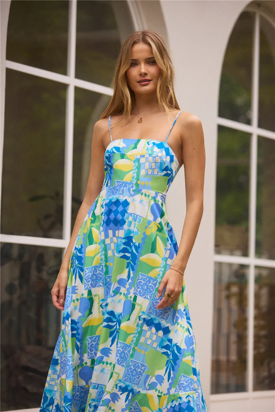 Coastal Paradise Midi Dress Print sold by Fortunate One product image thumbnail 4