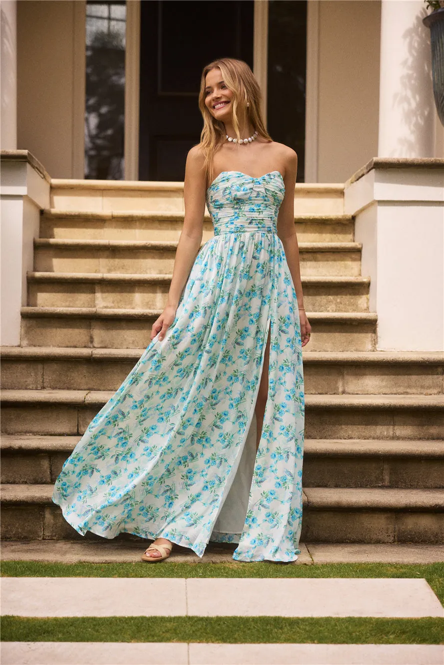 Dainty Events Strapless Maxi Dress Blue sold by Fortunate One product image thumbnail 5