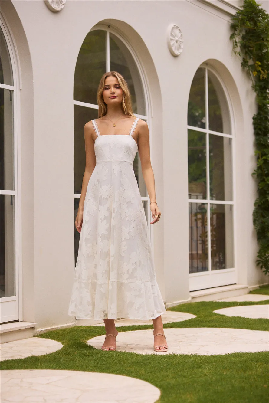 Garden Romance Midi Dress White sold by Fortunate One product image thumbnail 5