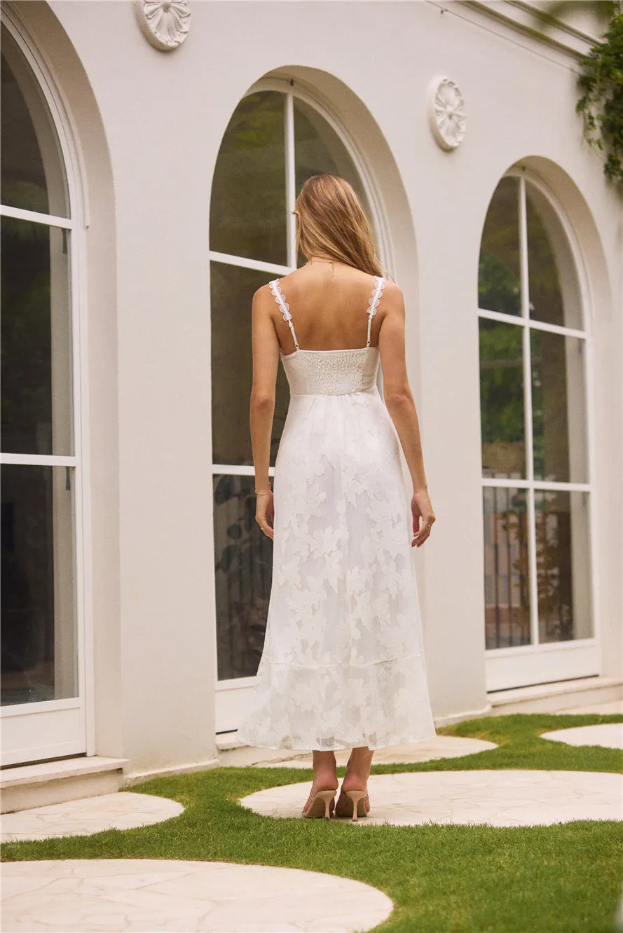 Garden Romance Midi Dress White sold by Fortunate One product image thumbnail 2