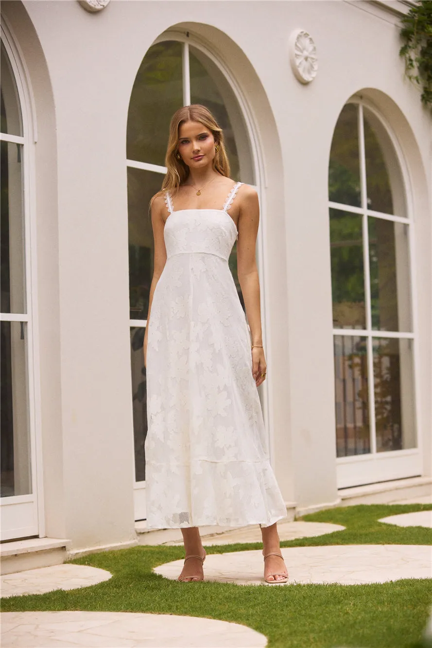 Garden Romance Midi Dress White sold by Fortunate One product image thumbnail 3