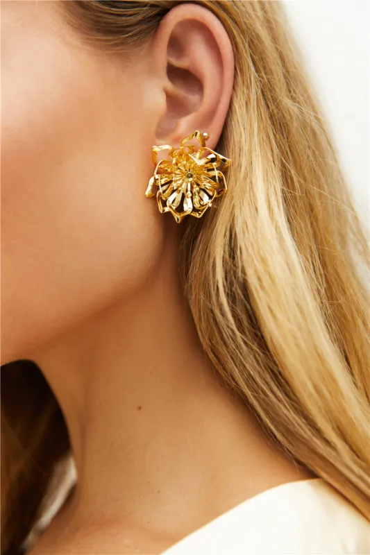 18K Gold Plated On The Glow Earrings Gold sold by Fortunate One