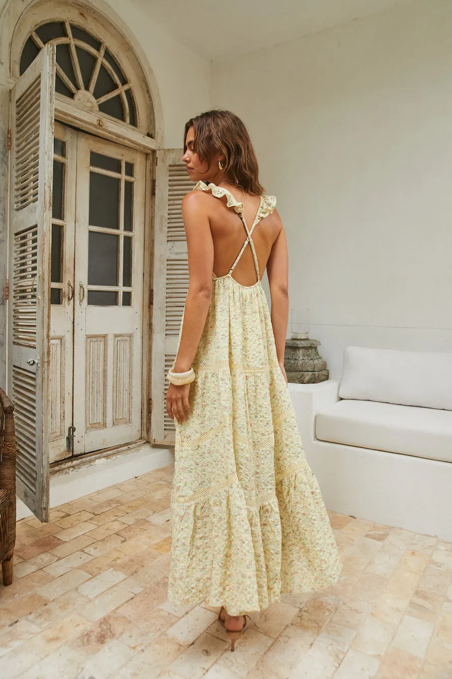 Willow Bloom Maxi Dress Yellow sold by Fortunate One product image thumbnail 2