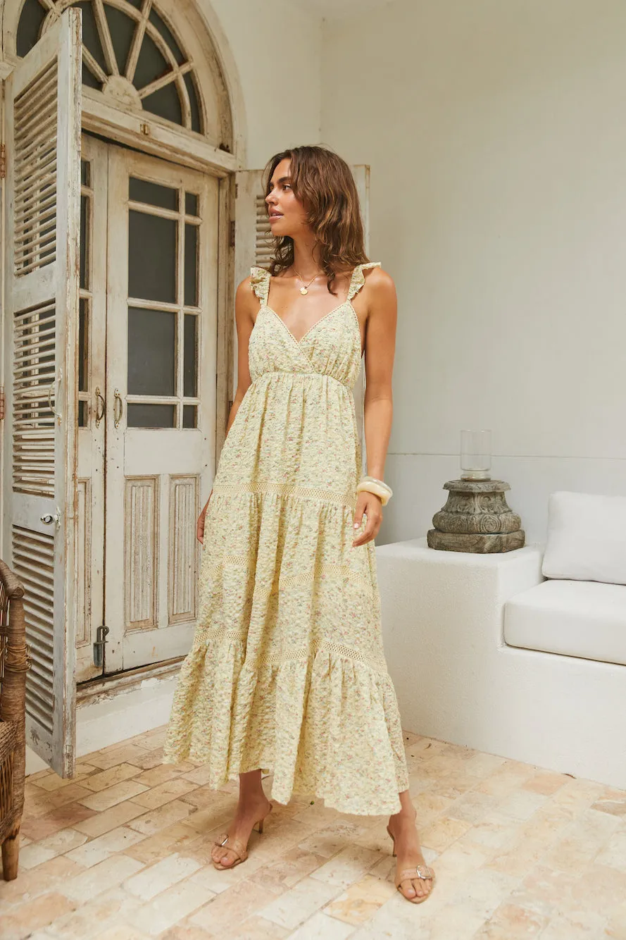 Willow Bloom Maxi Dress Yellow sold by Fortunate One product image thumbnail 3