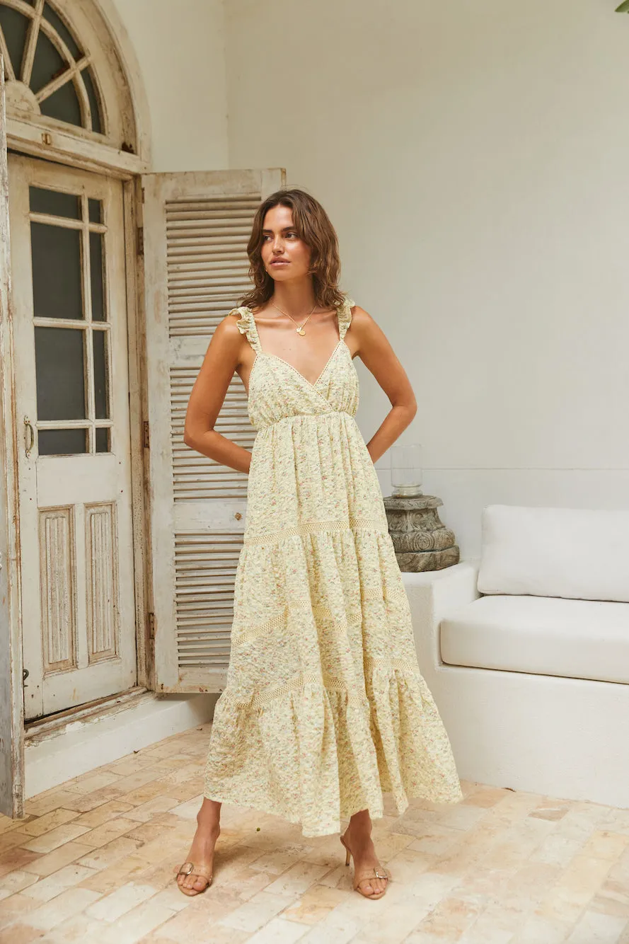Willow Bloom Maxi Dress Yellow sold by Fortunate One