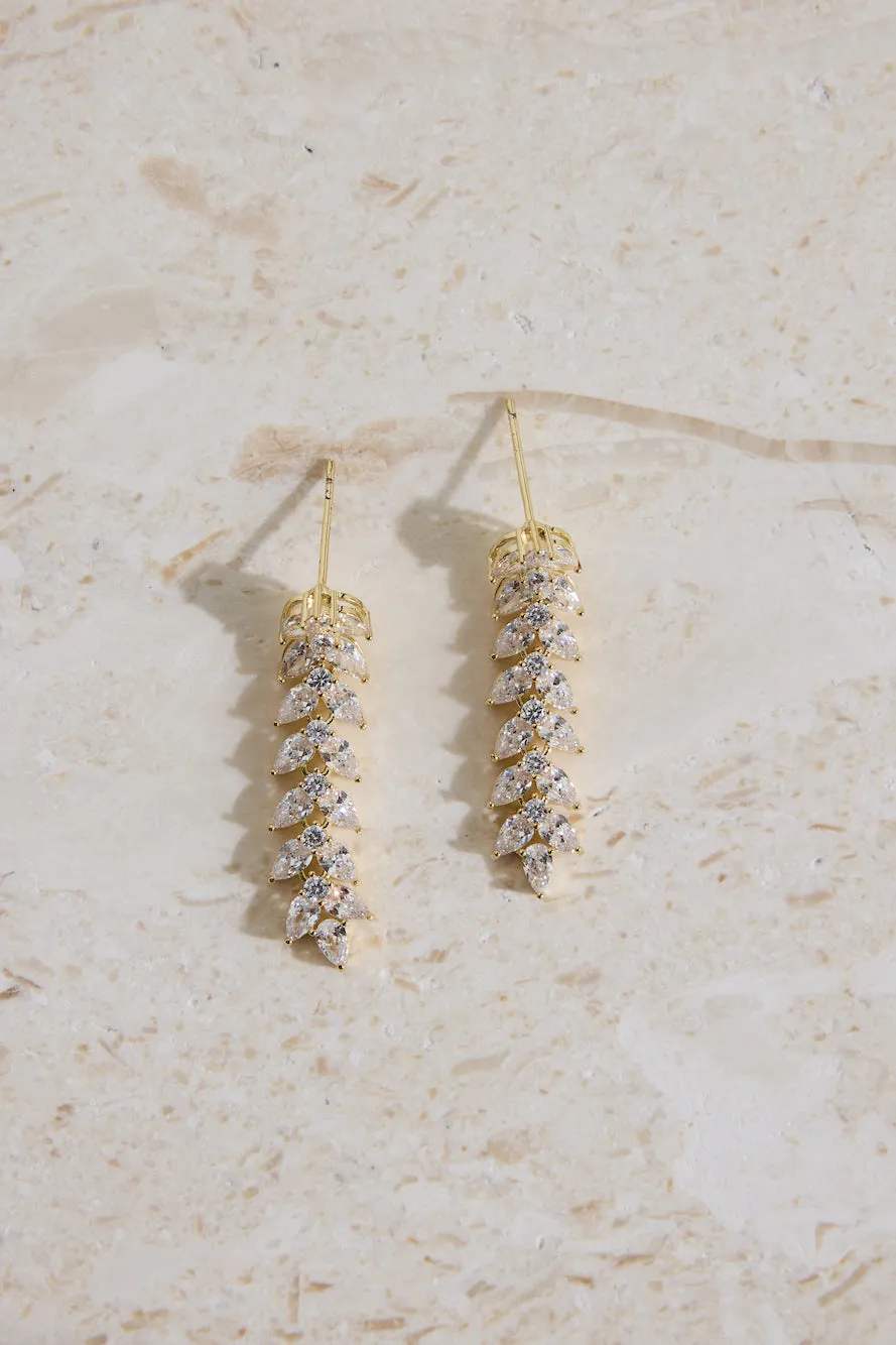18K Gold Plated Shimmer Spark Earrings Gold sold by Fortunate One product image thumbnail 4