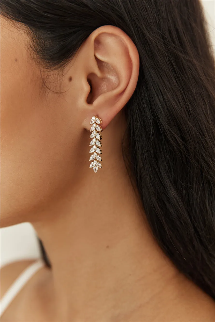 18K Gold Plated Shimmer Spark Earrings Gold sold by Fortunate One