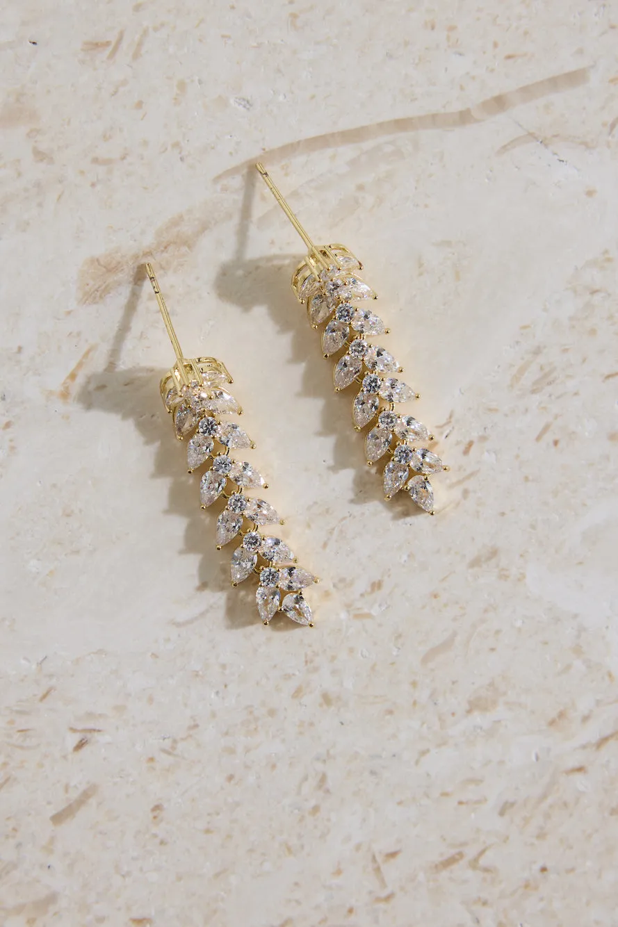 18K Gold Plated Shimmer Spark Earrings Gold sold by Fortunate One product image thumbnail 2