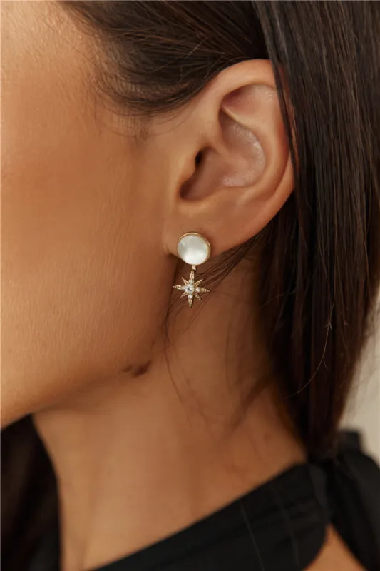 18K Gold Plated Astronomic Glowearrings Gold sold by Fortunate One